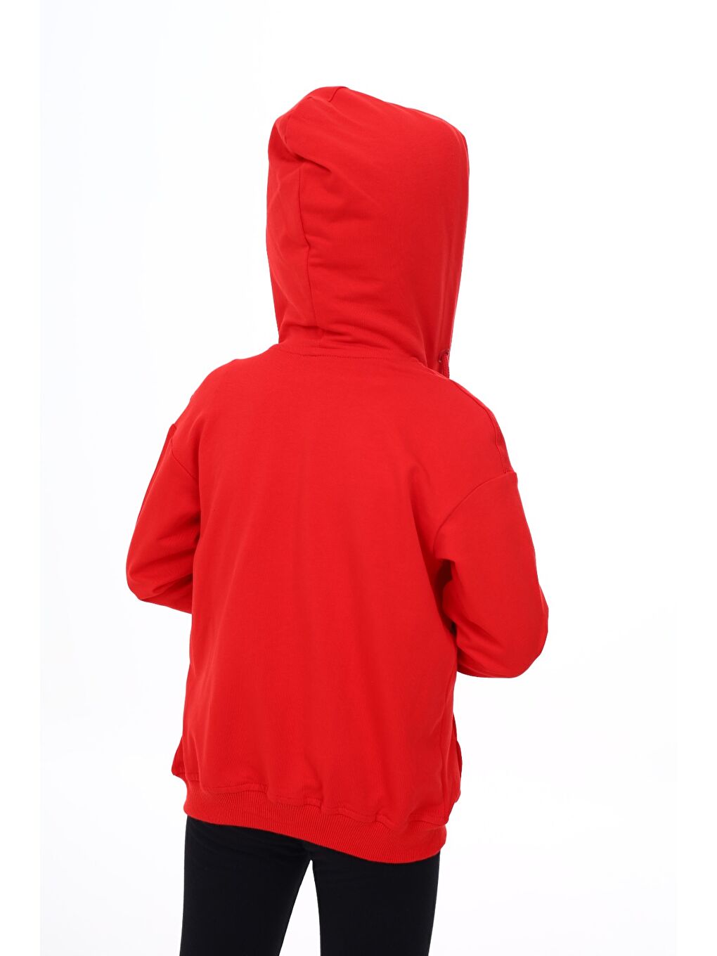 Toontoykids Kırmızı Kız Çocuk Baskılı Fermuarlı Sweatshirt - 2