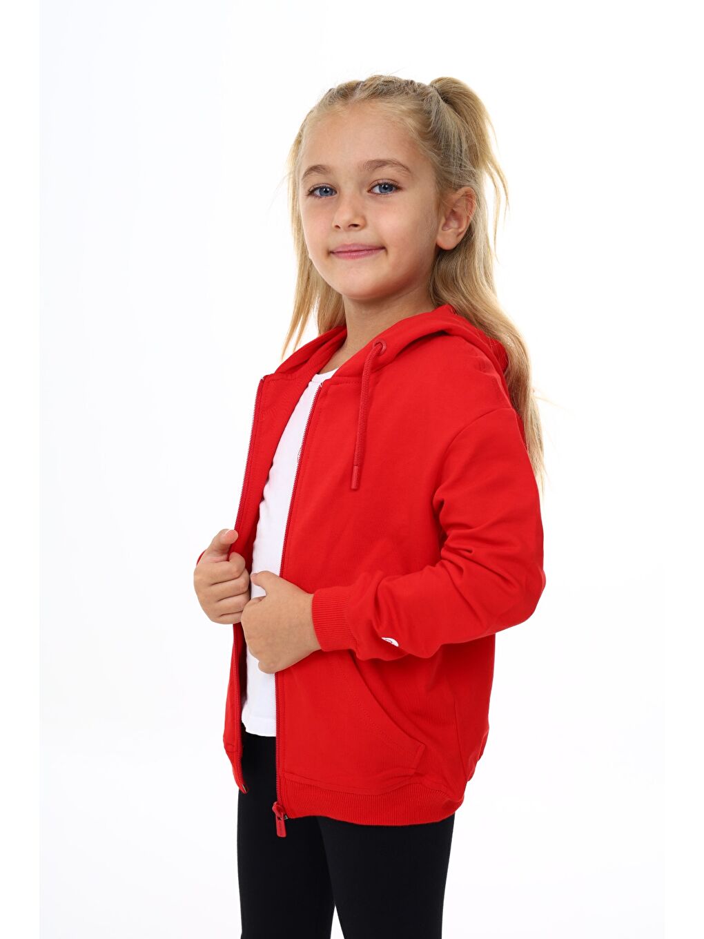 Toontoykids Kırmızı Kız Çocuk Baskılı Fermuarlı Sweatshirt - 3