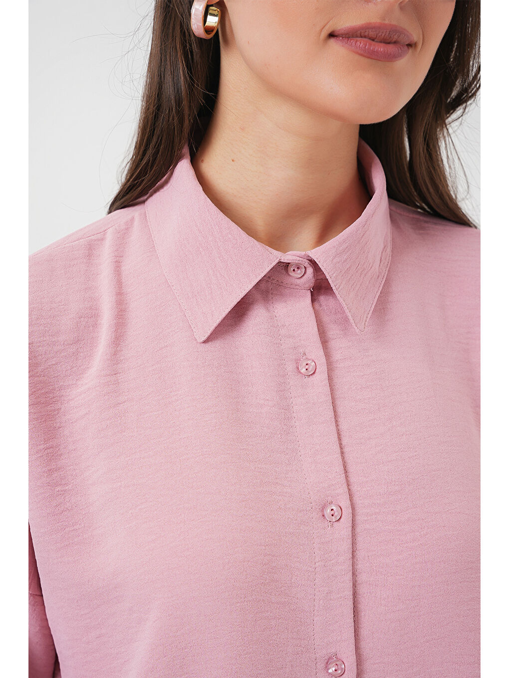 Pembe 6593 Oversize İkili Takım - Pudra-4