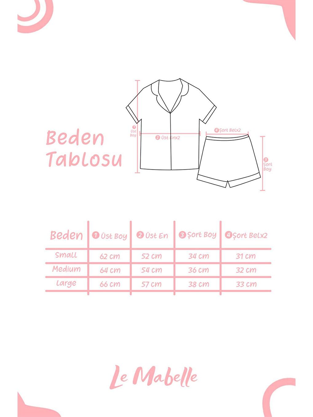 Açık Pembe Biyeli Kadın Şortlu Pijama Takımı-3