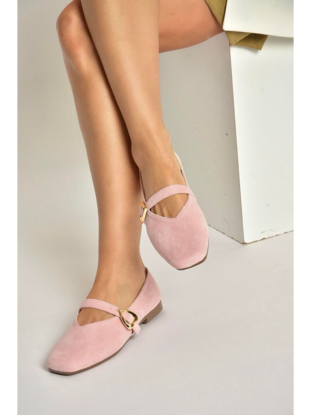 Pembe Pudra Kadın Babet Y726632602-2