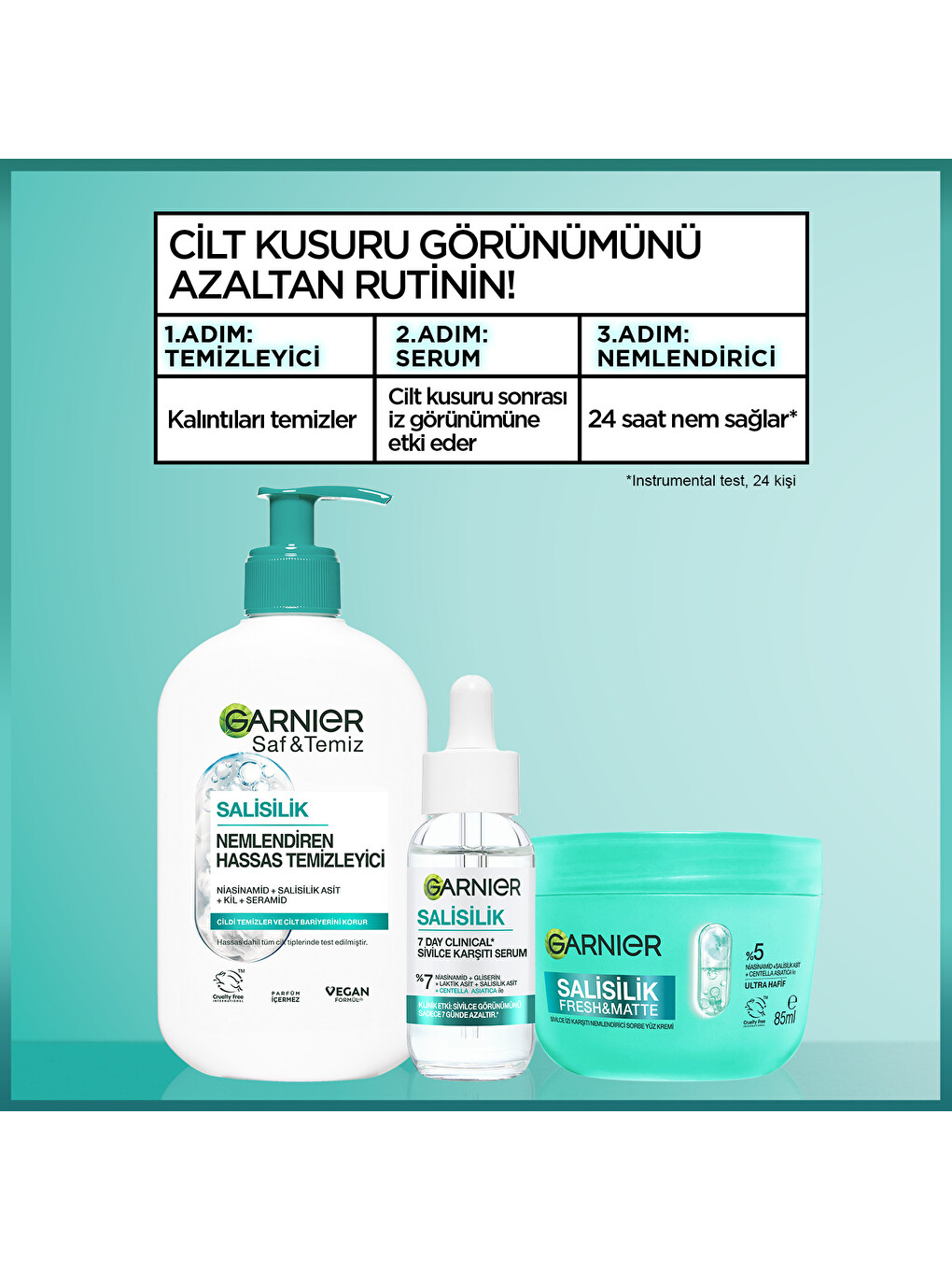Salisilik Cilt Kusuru Görünümü Karşıtı Maske, (3% Niasinamid, Aha, Centella Asiatica), Vegan-4