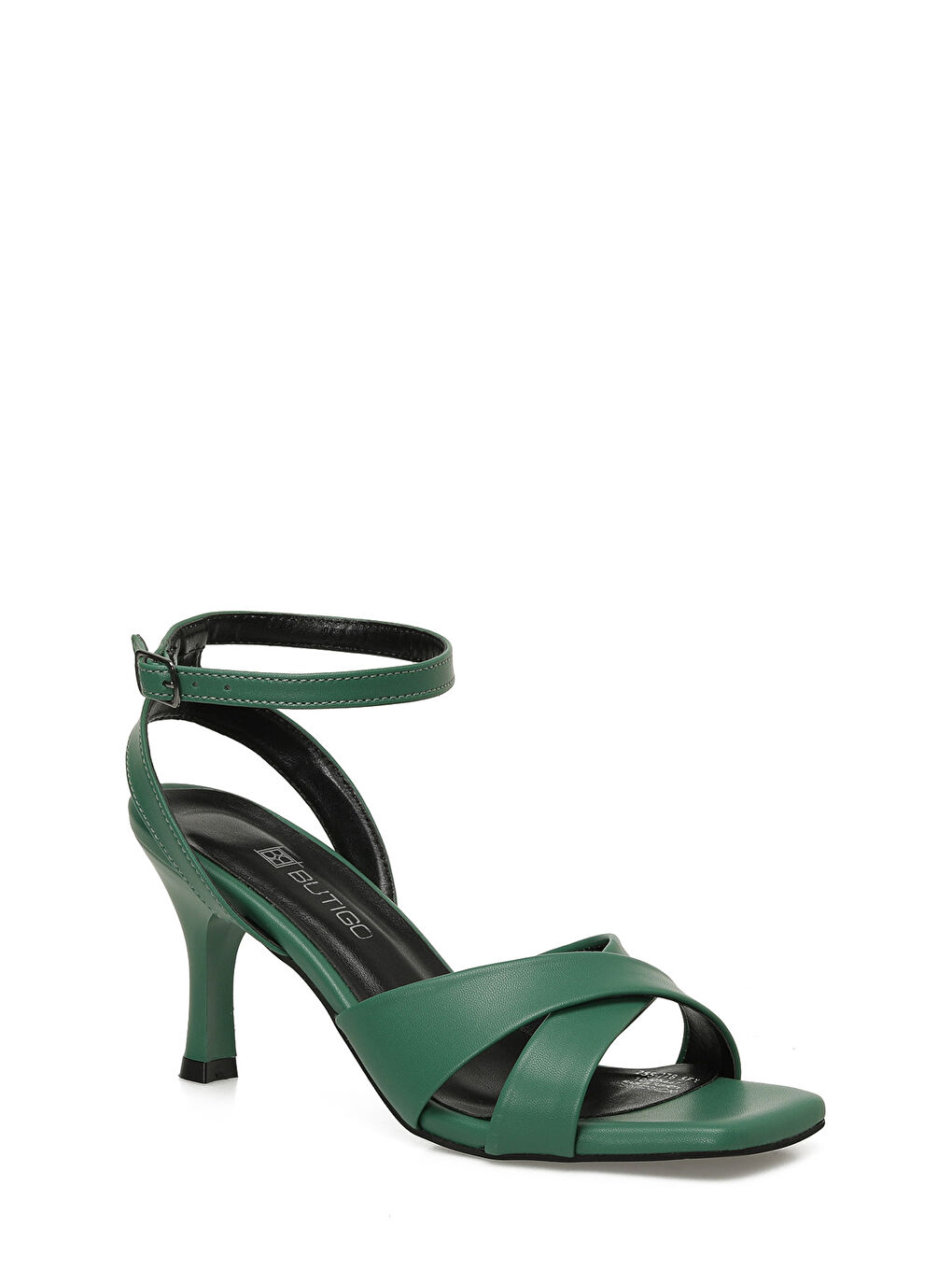 25S-278 5FX Yeşil Kadın Topuklu Sandalet-1