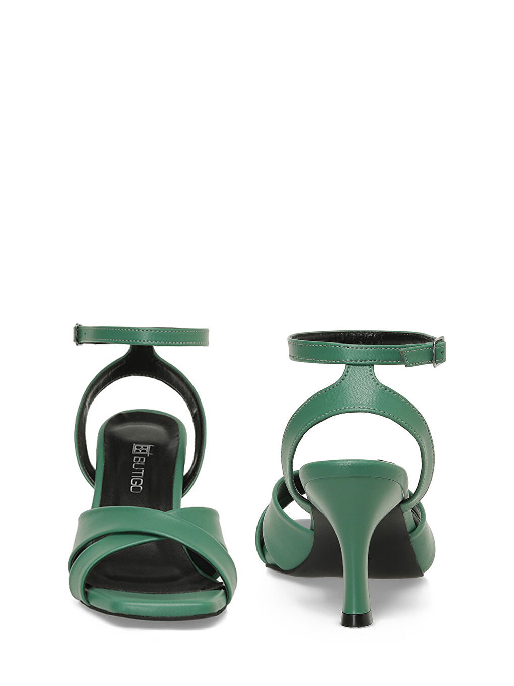 25S-278 5FX Yeşil Kadın Topuklu Sandalet-4