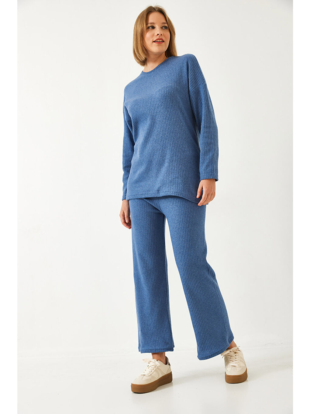 İndigo Kadın Bisiklet Yaka Basic Alt-Üst Takım-2