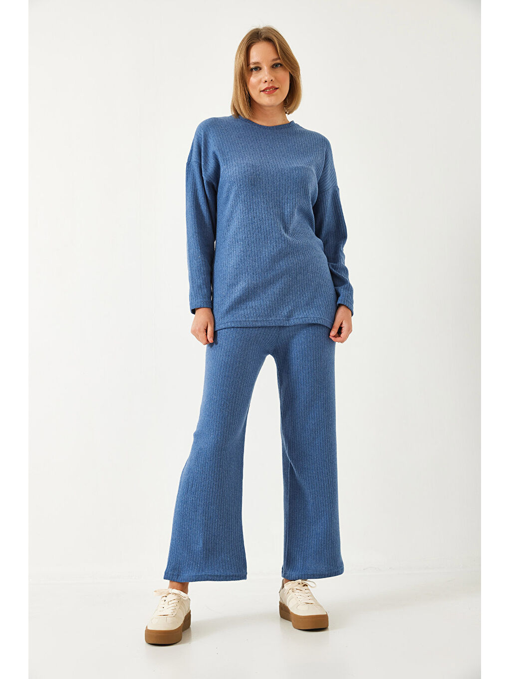 İndigo Kadın Bisiklet Yaka Basic Alt-Üst Takım-3