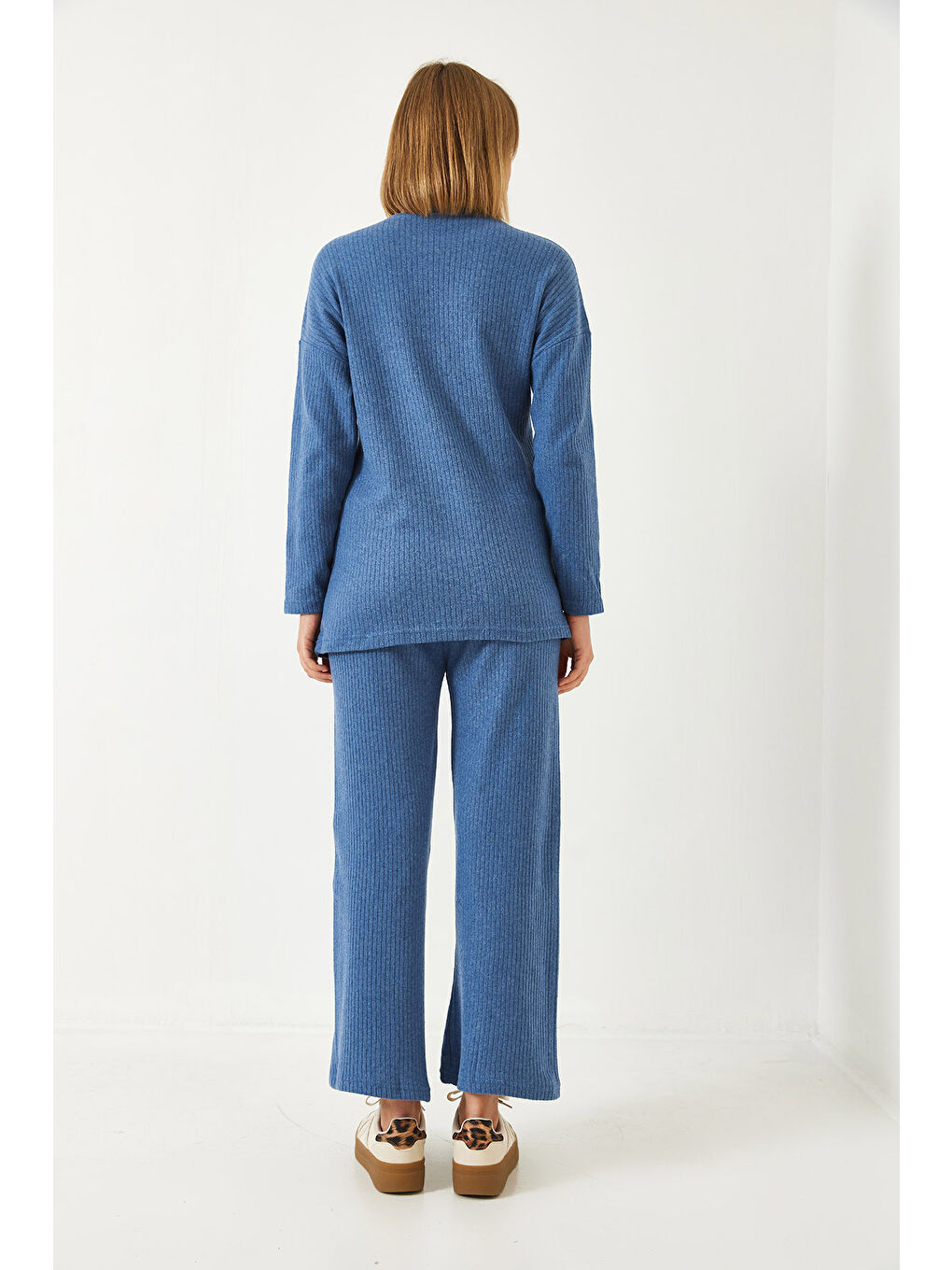 İndigo Kadın Bisiklet Yaka Basic Alt-Üst Takım-5