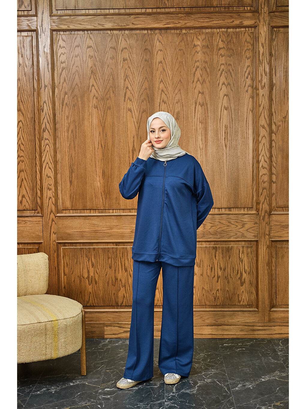 Kadın Cima Detay İkili Takım Lacivert-2