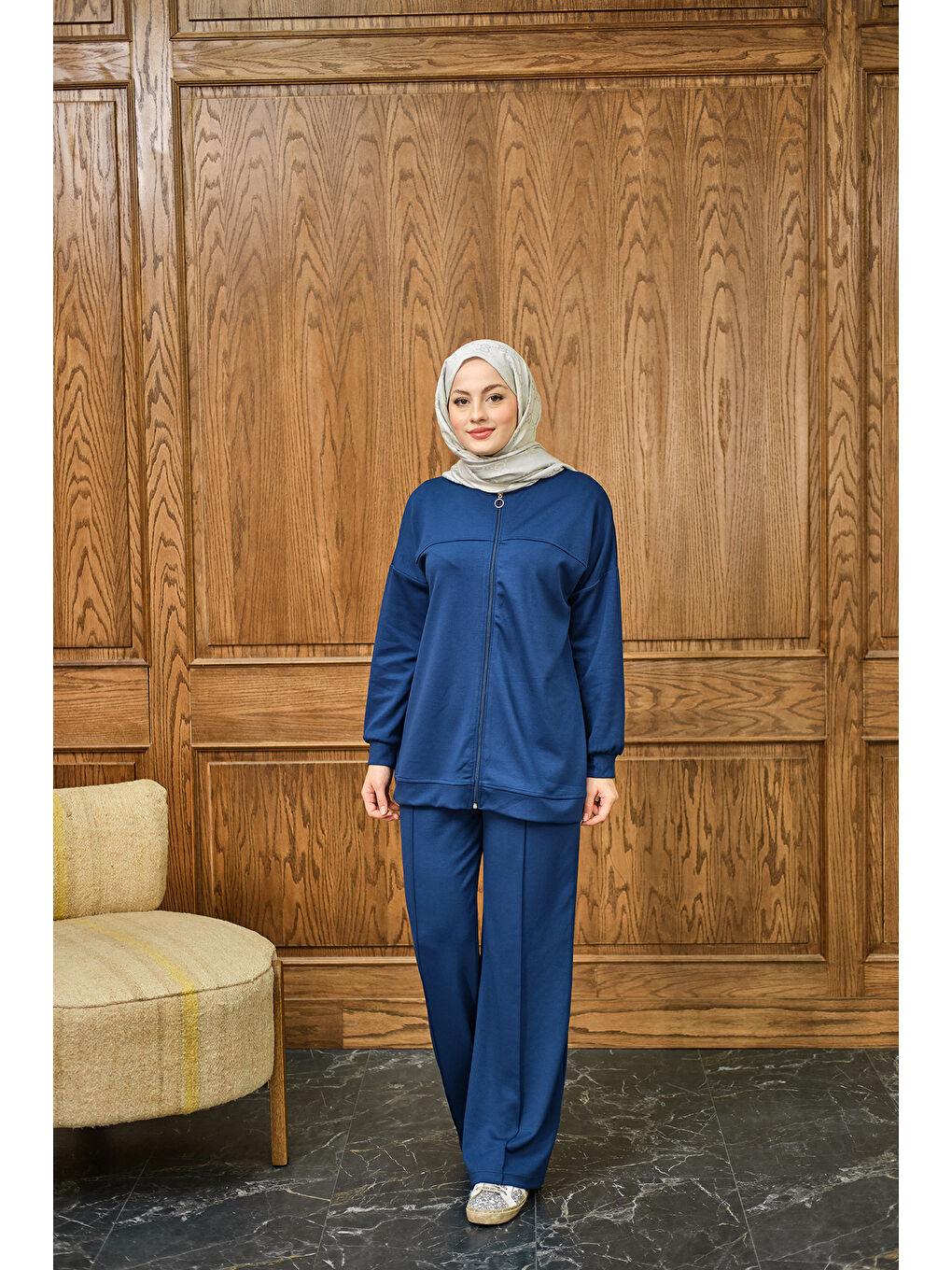 Kadın Cima Detay İkili Takım Lacivert-4