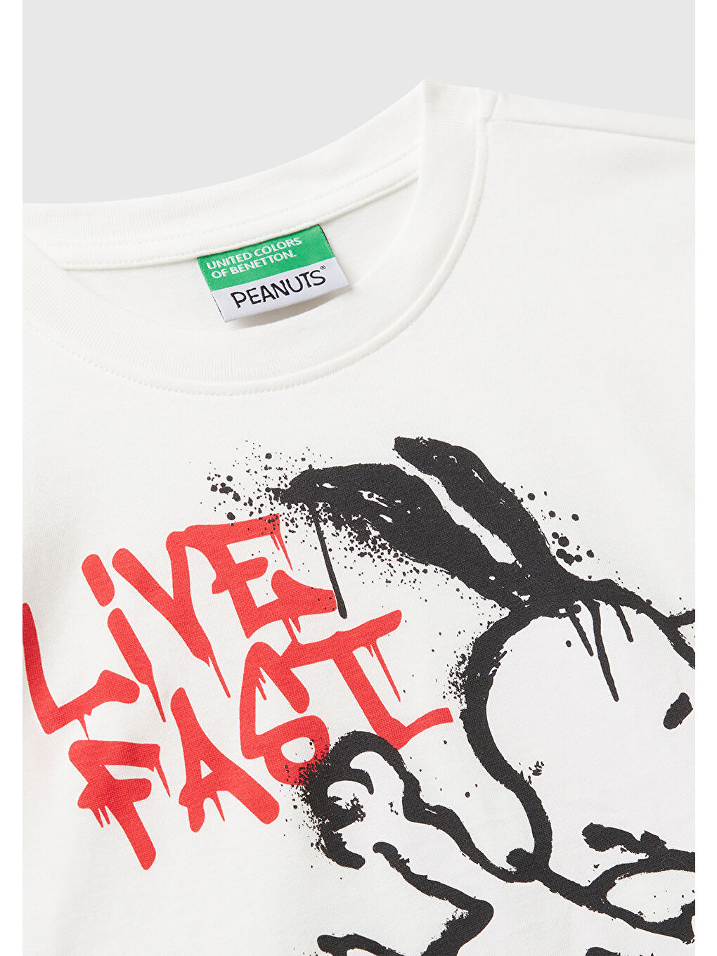 Erkek Çocuk Ekru Önü Renkli Peanuts Baskılı Jarse T-shirt-2