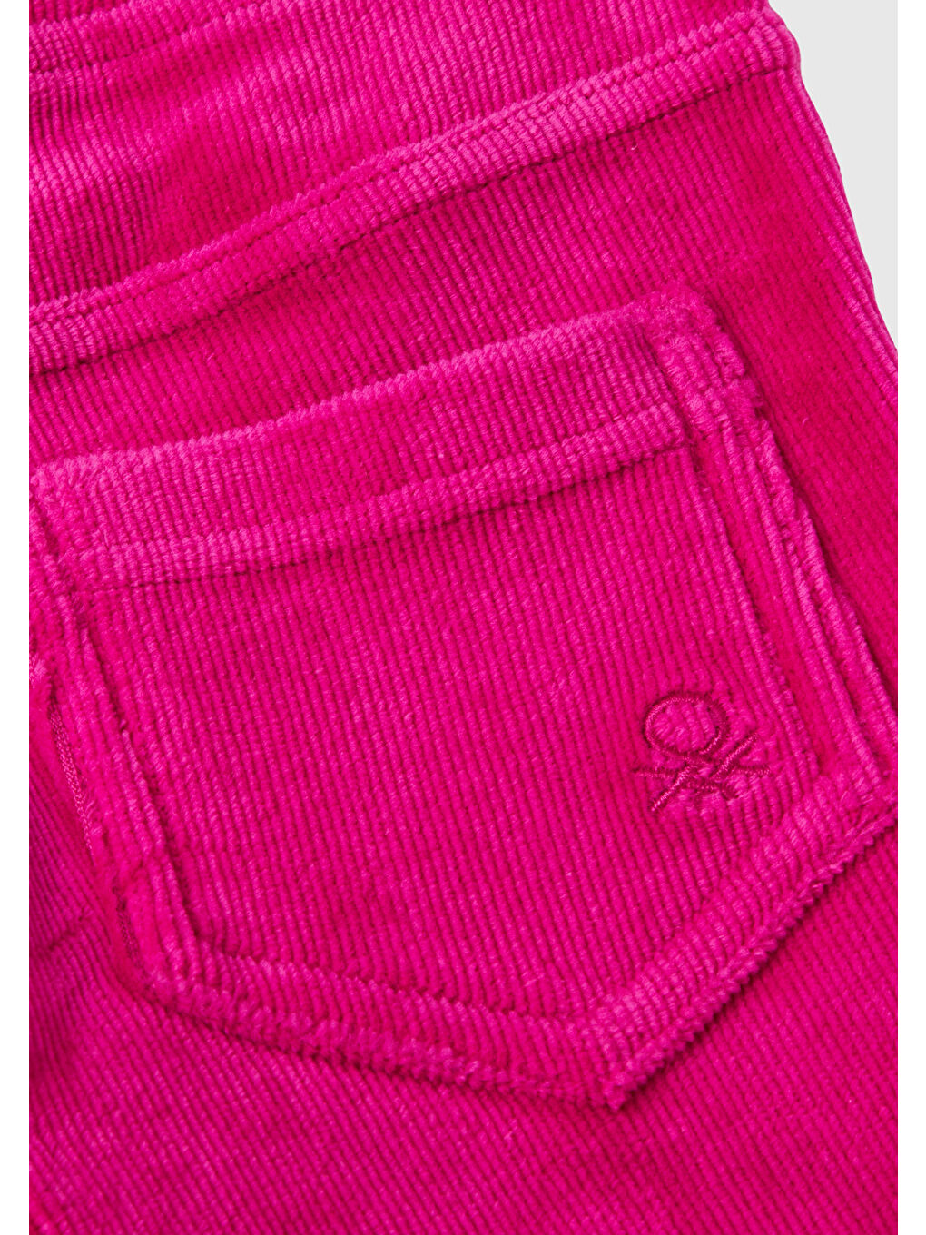 Kız Çocuk Pembe Fitilli Kadife Tayt-2