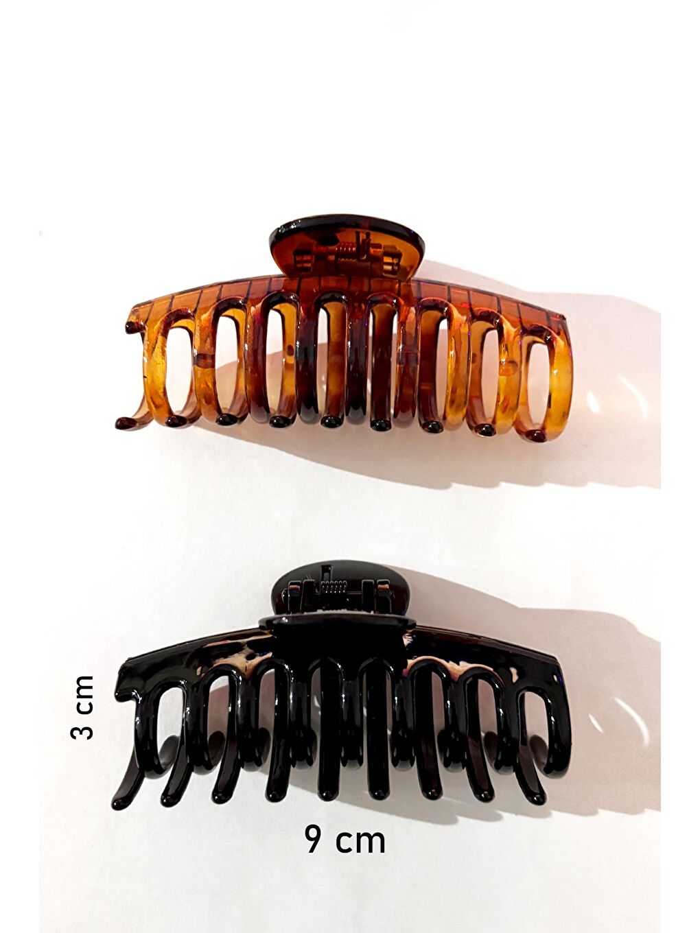 Siyah Lüks Plastik Büyük Mandal Toka 2'li Paket-2