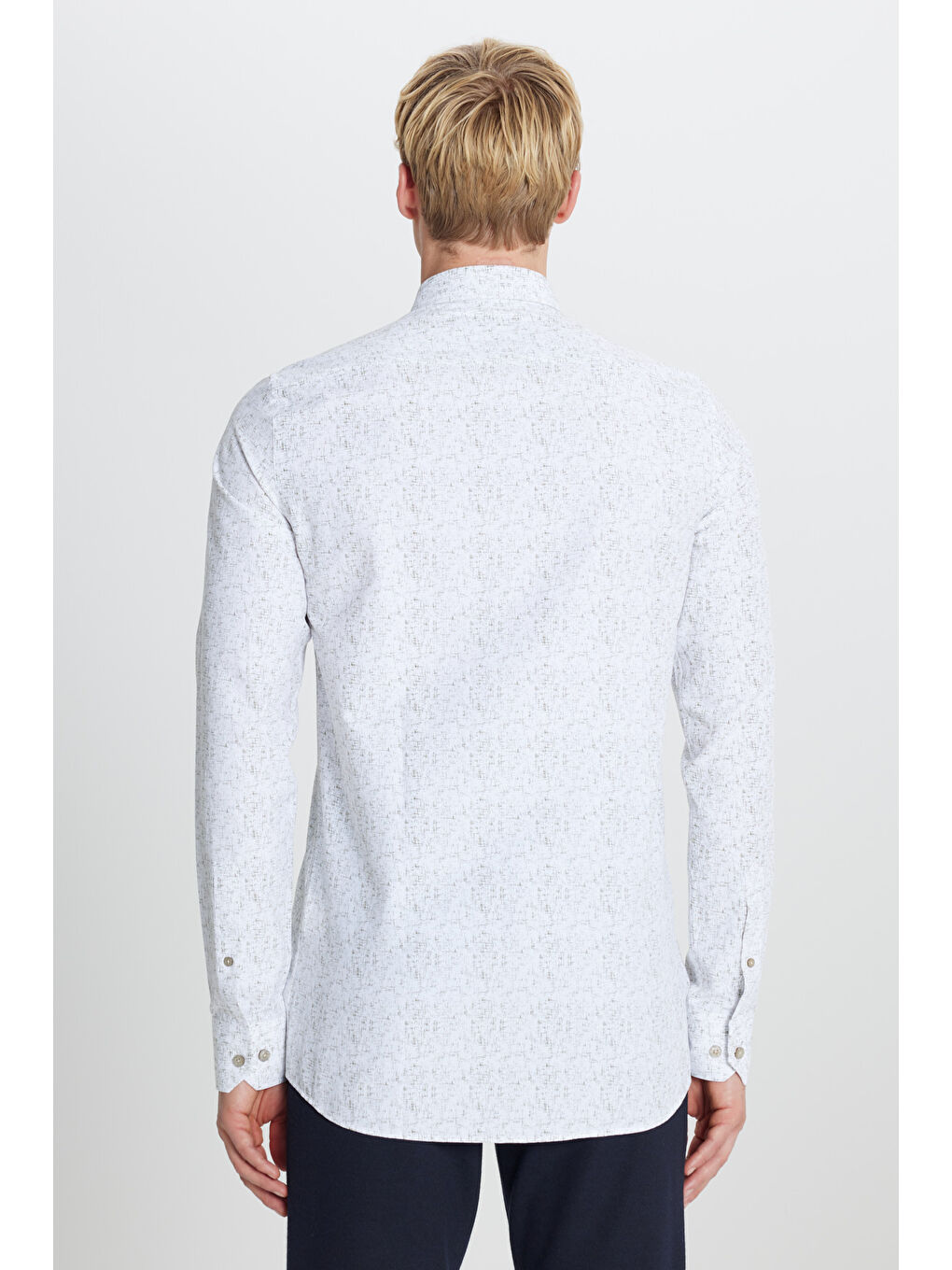 Erkek Beyaz-Haki Gömlek-4