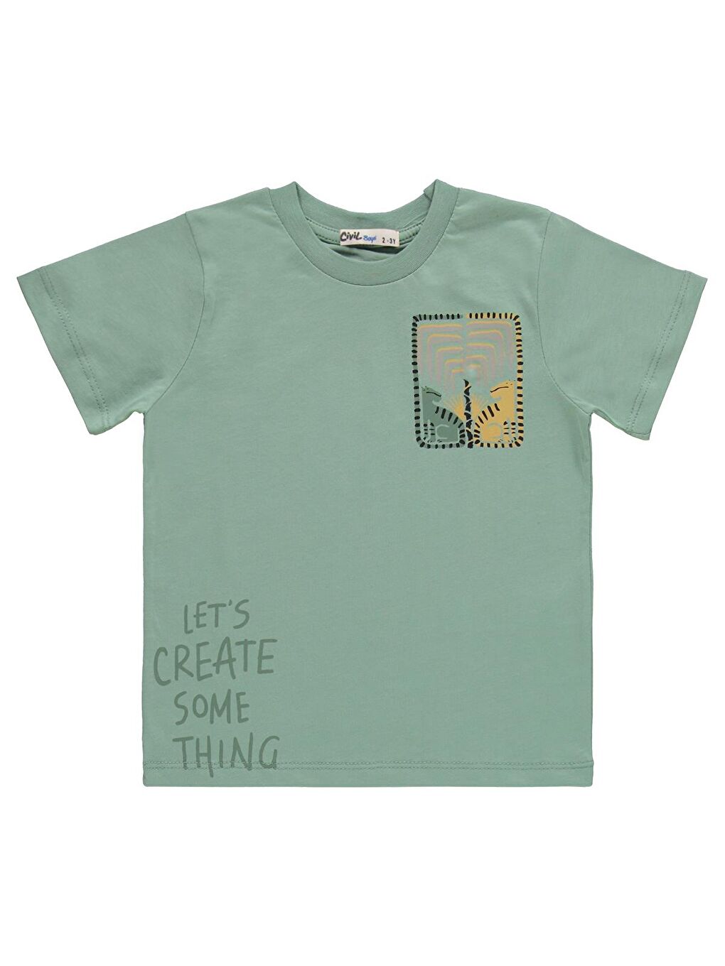 Boys Lets Baskılı 2-5 Yaş Takım - Yeşil-1