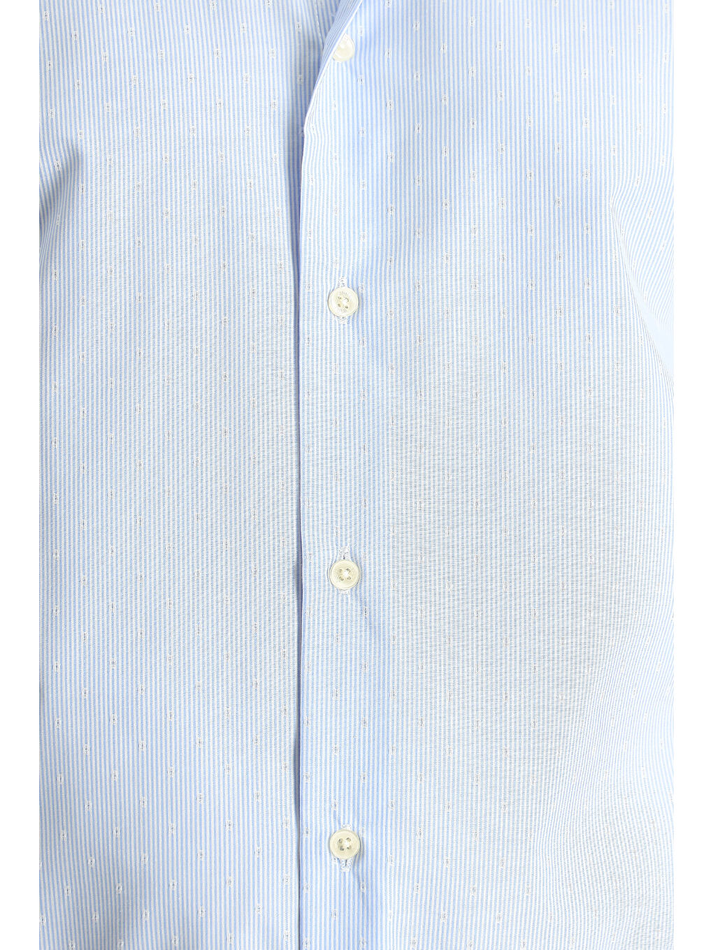 Mavi Kısa Kol Regular Fit Desenli Pamuklu Kolay Ütülenebilir Büyük Beden Gömlek-4