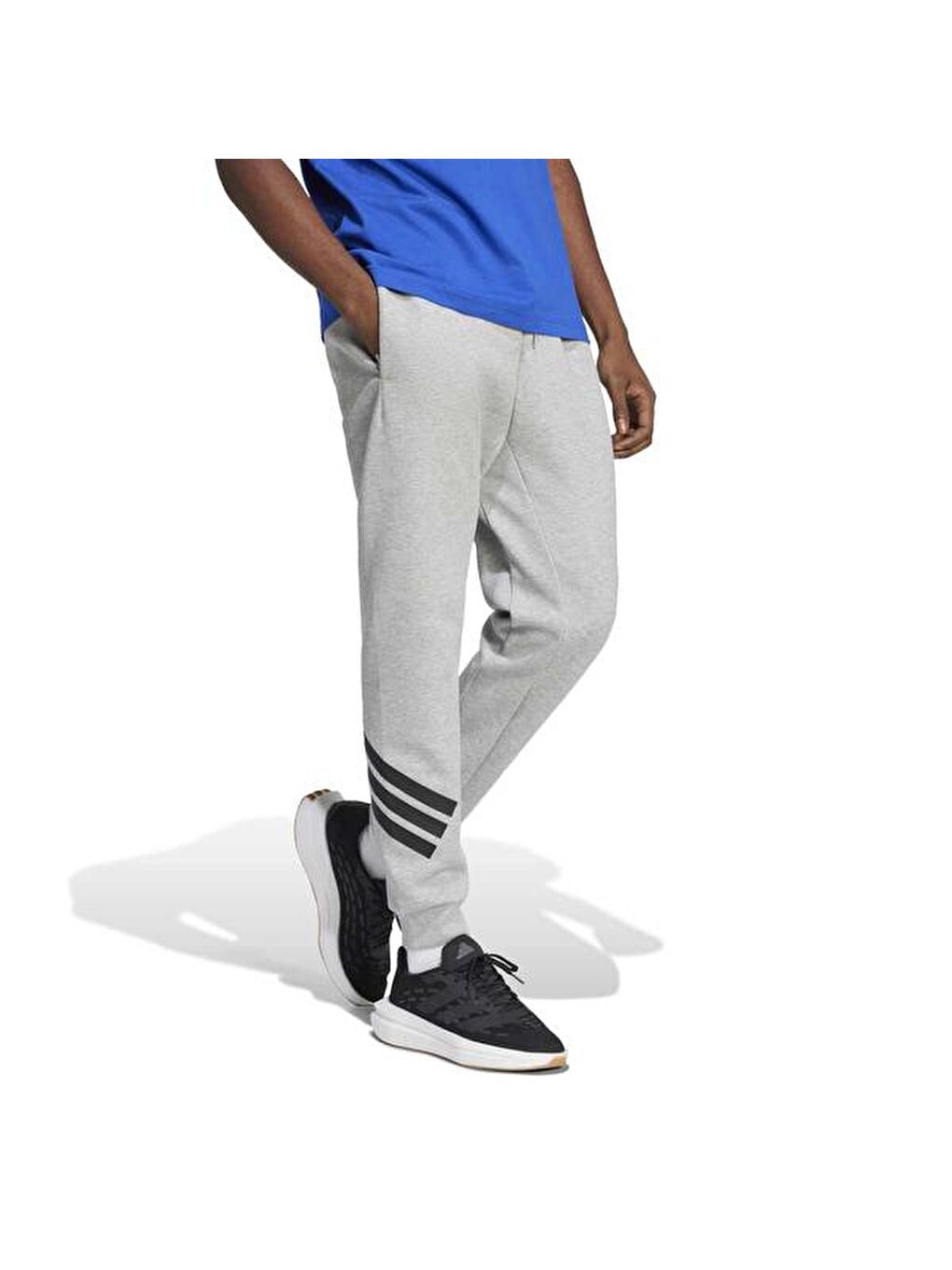 Fleece Insulated 3 Stripes Erkek Gri Eşofman Altı