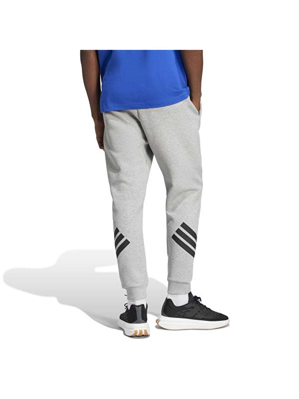 Fleece Insulated 3 Stripes Erkek Gri Eşofman Altı-3