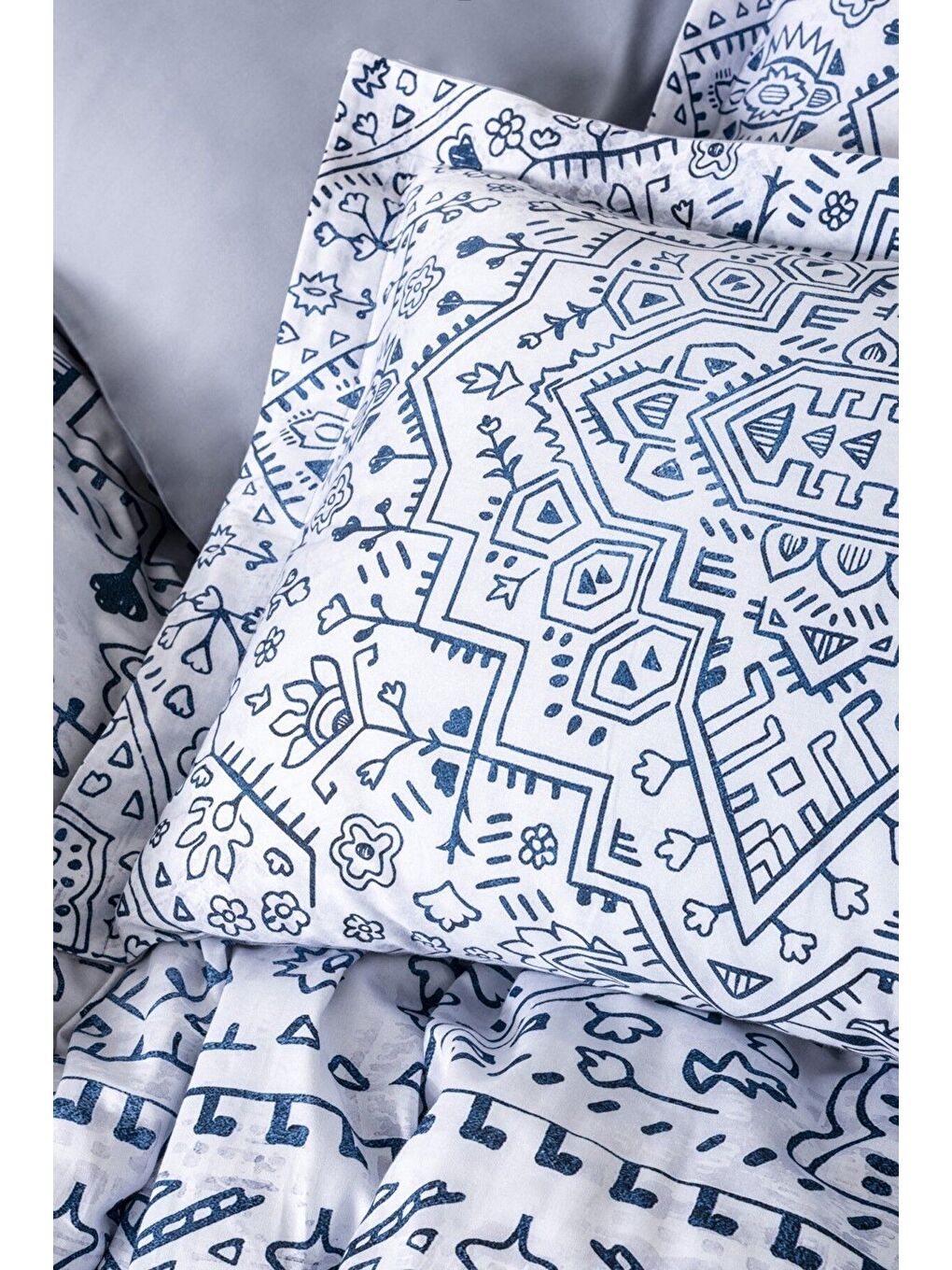 Karışık Çift Kişilik Bambu Saten Nevresim Takımı Jesolo-2