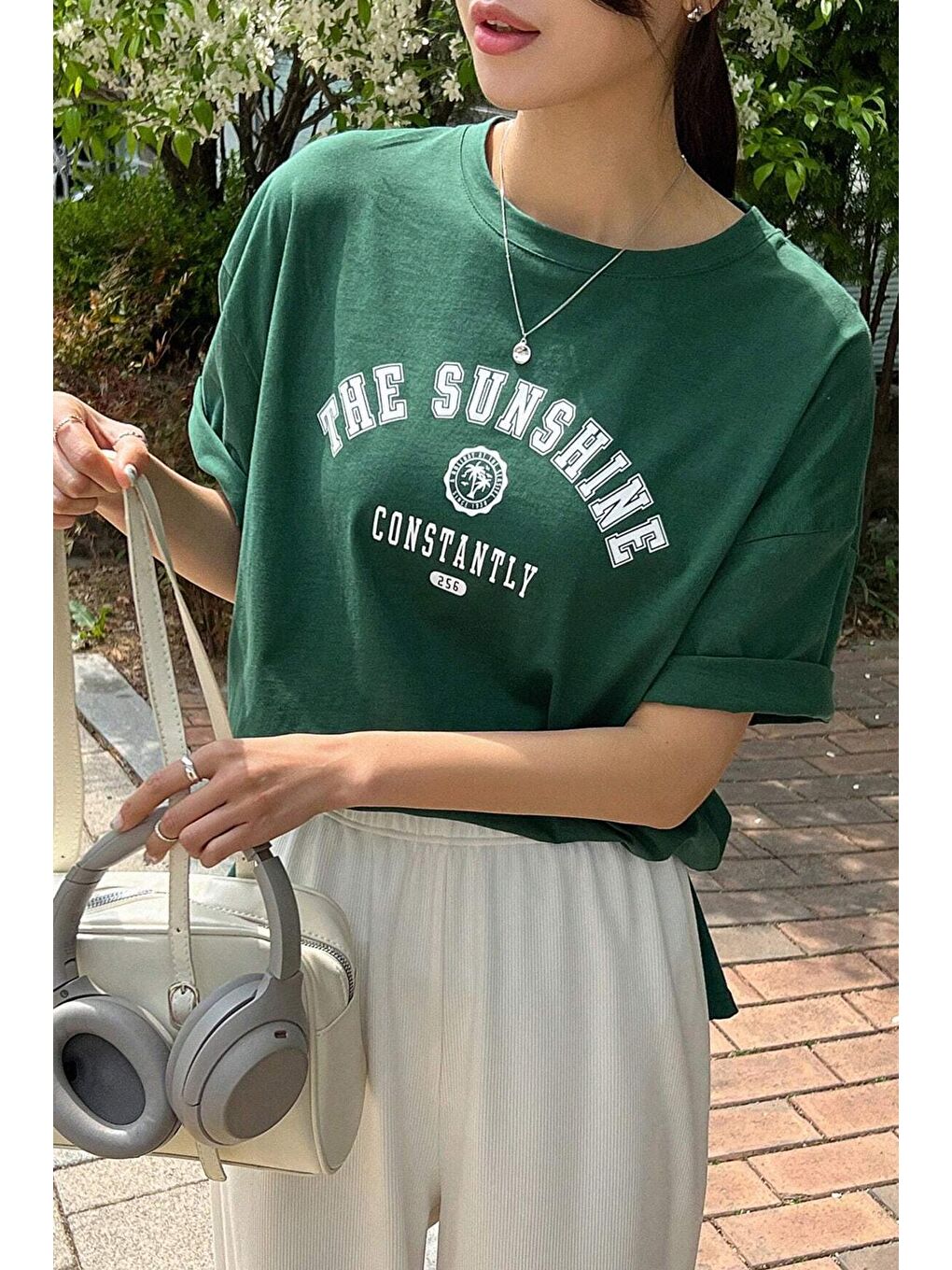 uyguntarz Yeşil Unisex The Sunshine Baskılı Tasarım Tshirt - 1