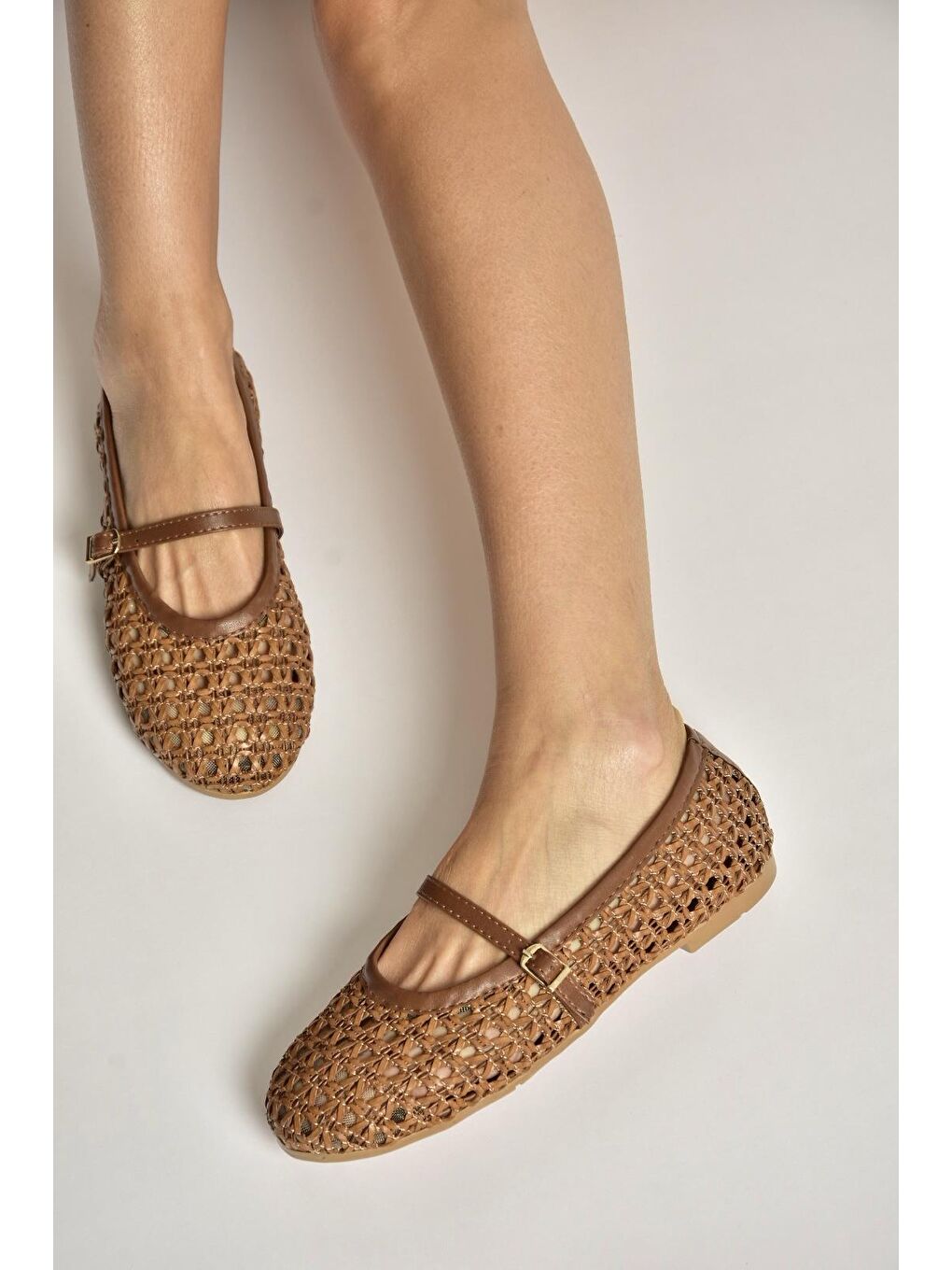 Kahverengi Taba Kadın Babet Y267272709-4