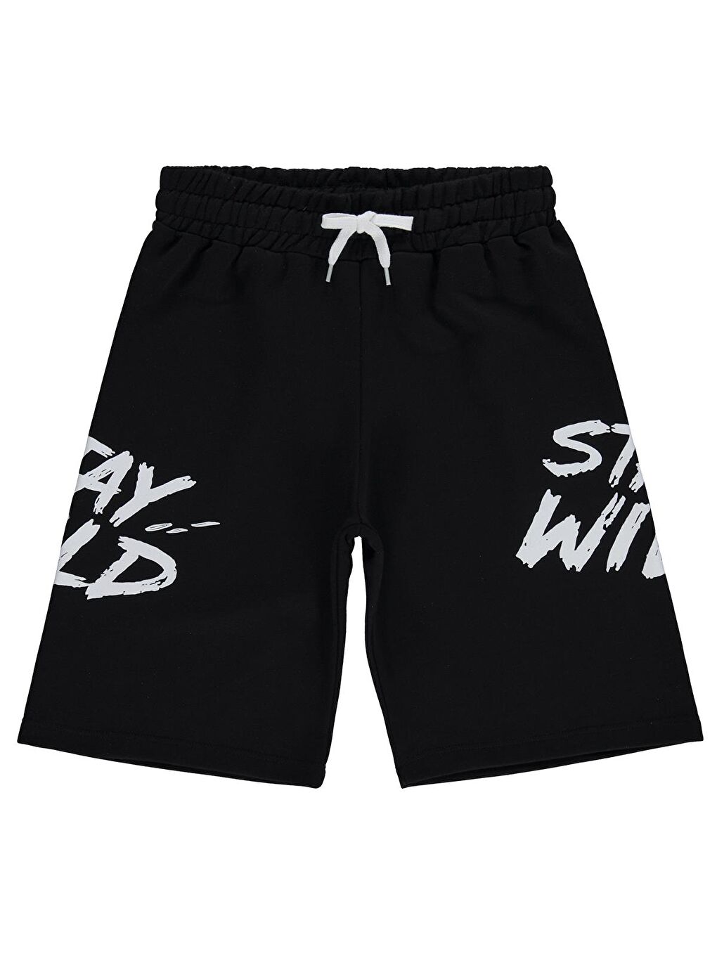 Boys Stay Wild Baskılı 10-13 Yaş Kapri - Siyah