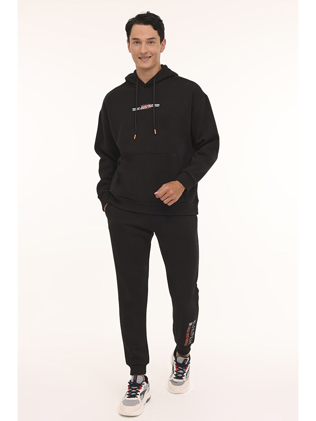 ML SHOU 17UZD101 4PR Siyah  Erkek Hoodie-2