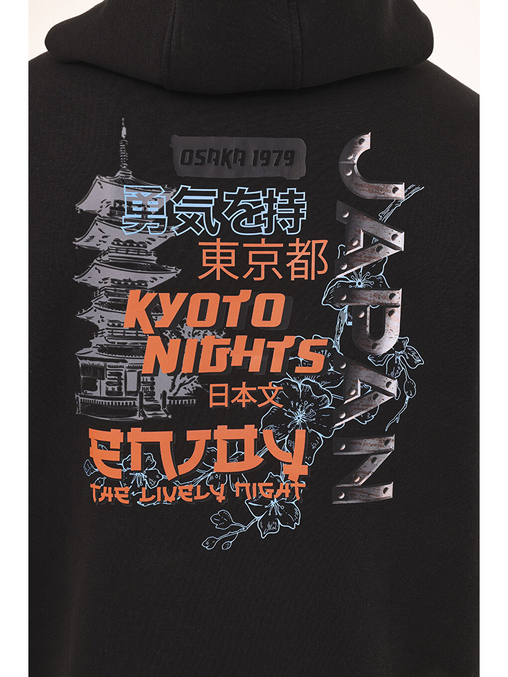 ML SHOU 17UZD101 4PR Siyah  Erkek Hoodie-3