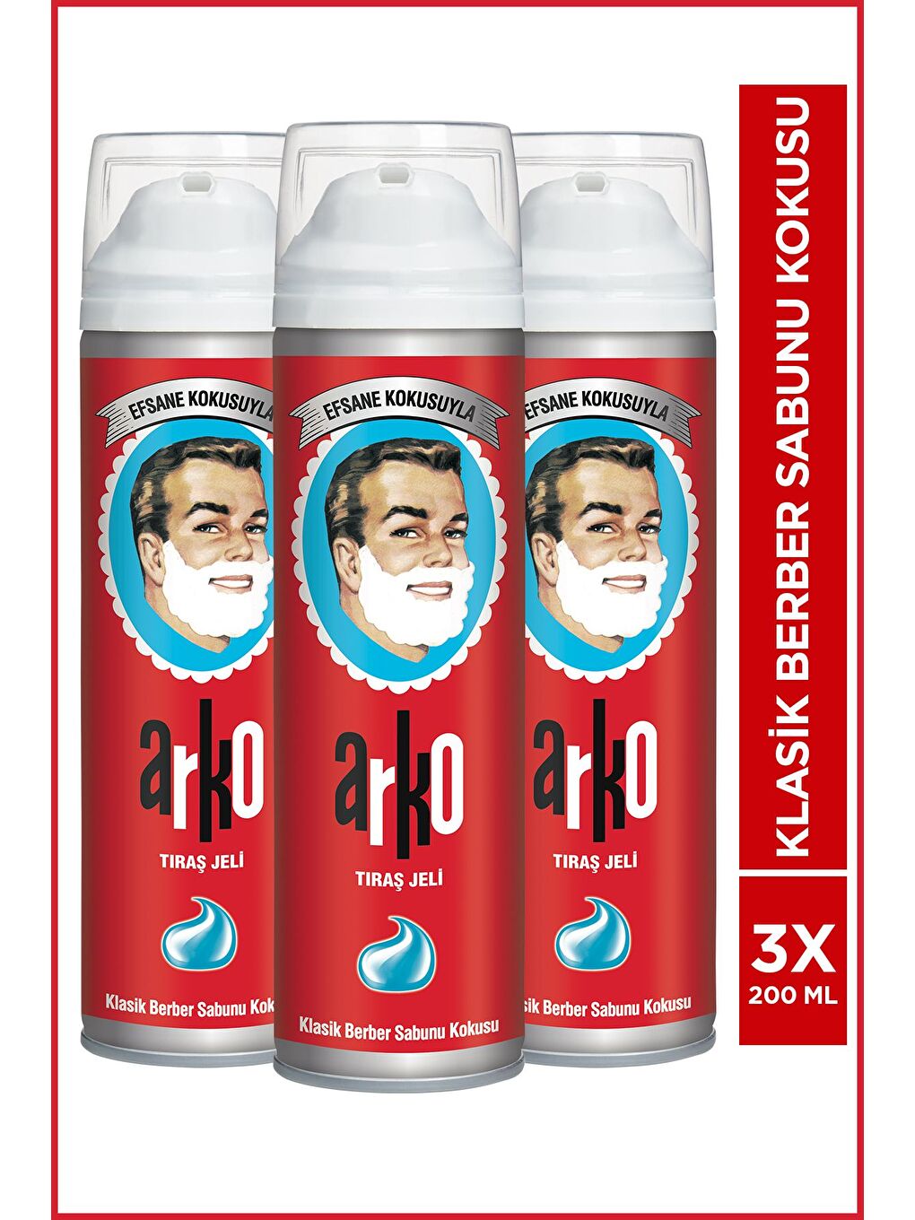 Arko Men Arko Efsane Tıraş Jeli 3x200 Ml