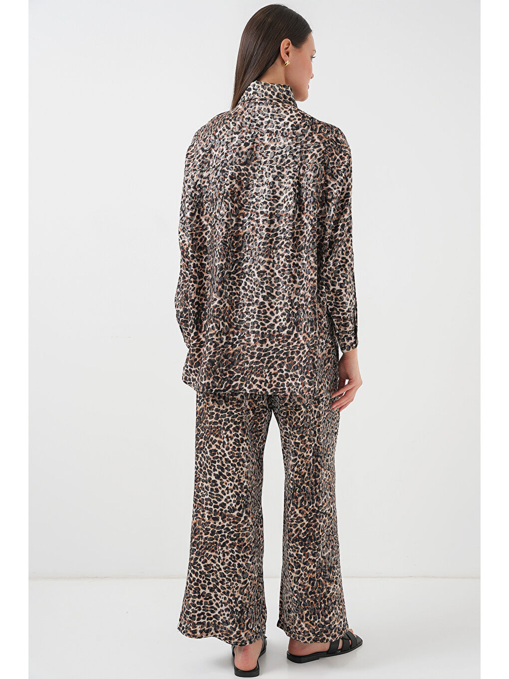 6699 Leopar Desenli Alt Üst Takım - C. Kahverengi-5