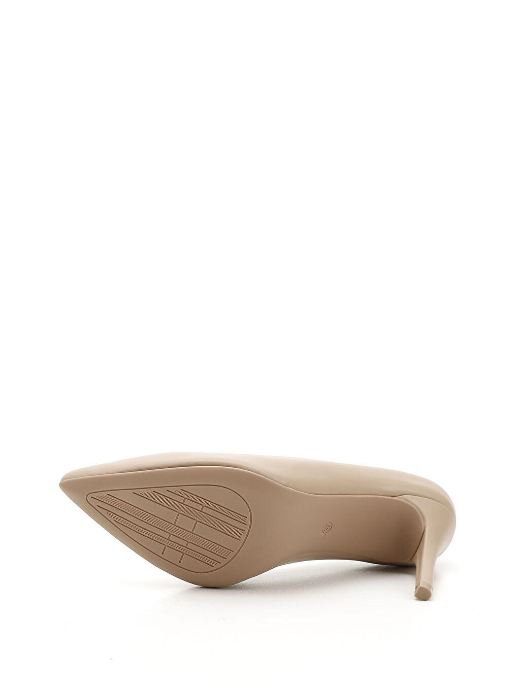 Bej Kadın AÇIK NUDE Sivri Burun İnce Topuklu Hakiki Deri Stiletto-3