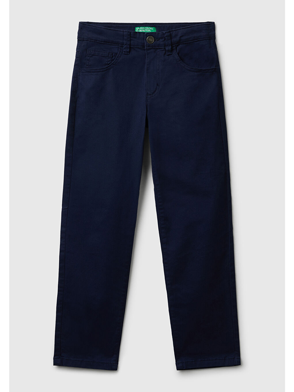 Erkek Çocuk Lacivert Düğmeli Fermuarlı Slim Fit Pantolon