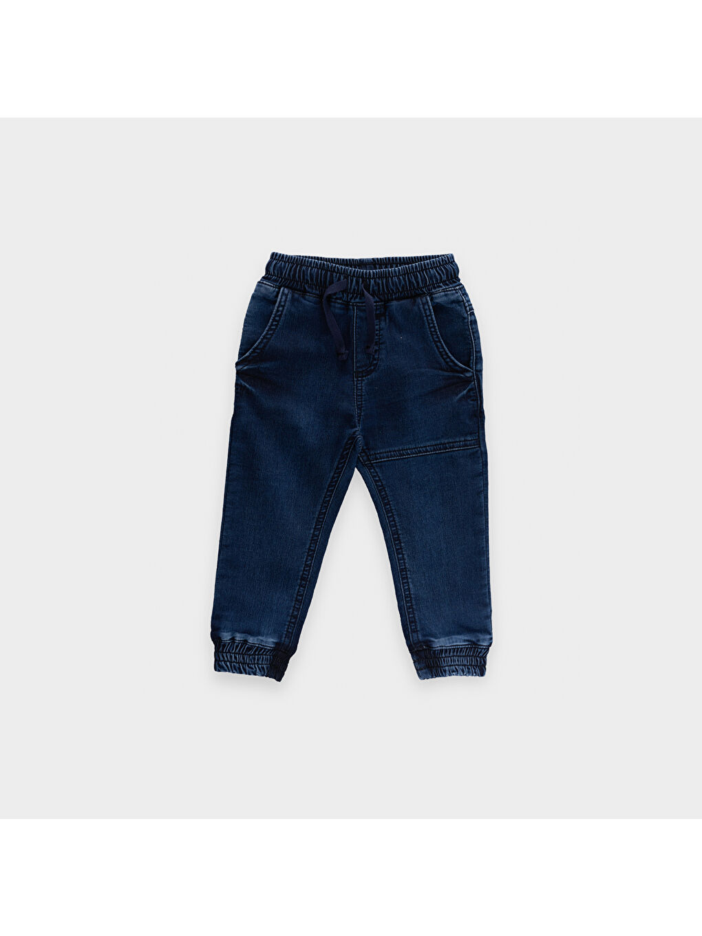 Lacivert Erkek Çocuk Yıkamalı Denim Pantolon-2