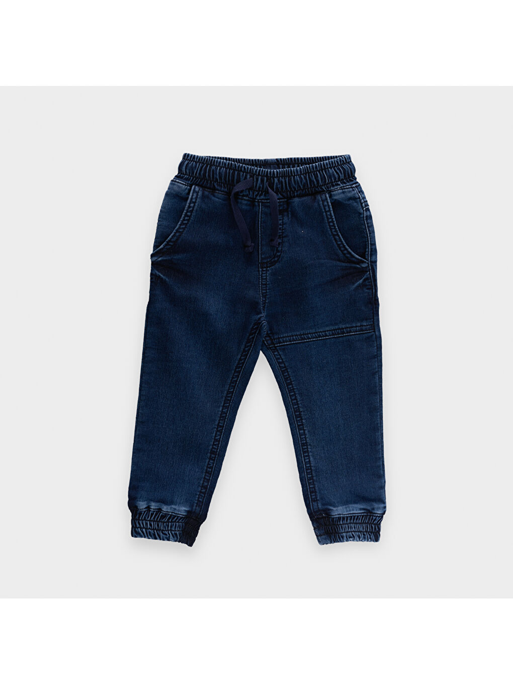 Lacivert Erkek Çocuk Yıkamalı Denim Pantolon