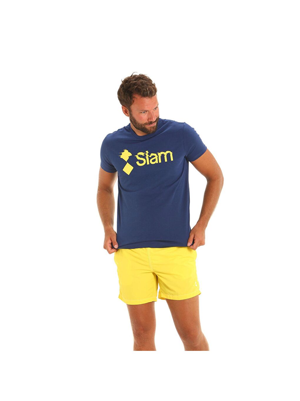 E112 Erkek Mavi Tişört-2