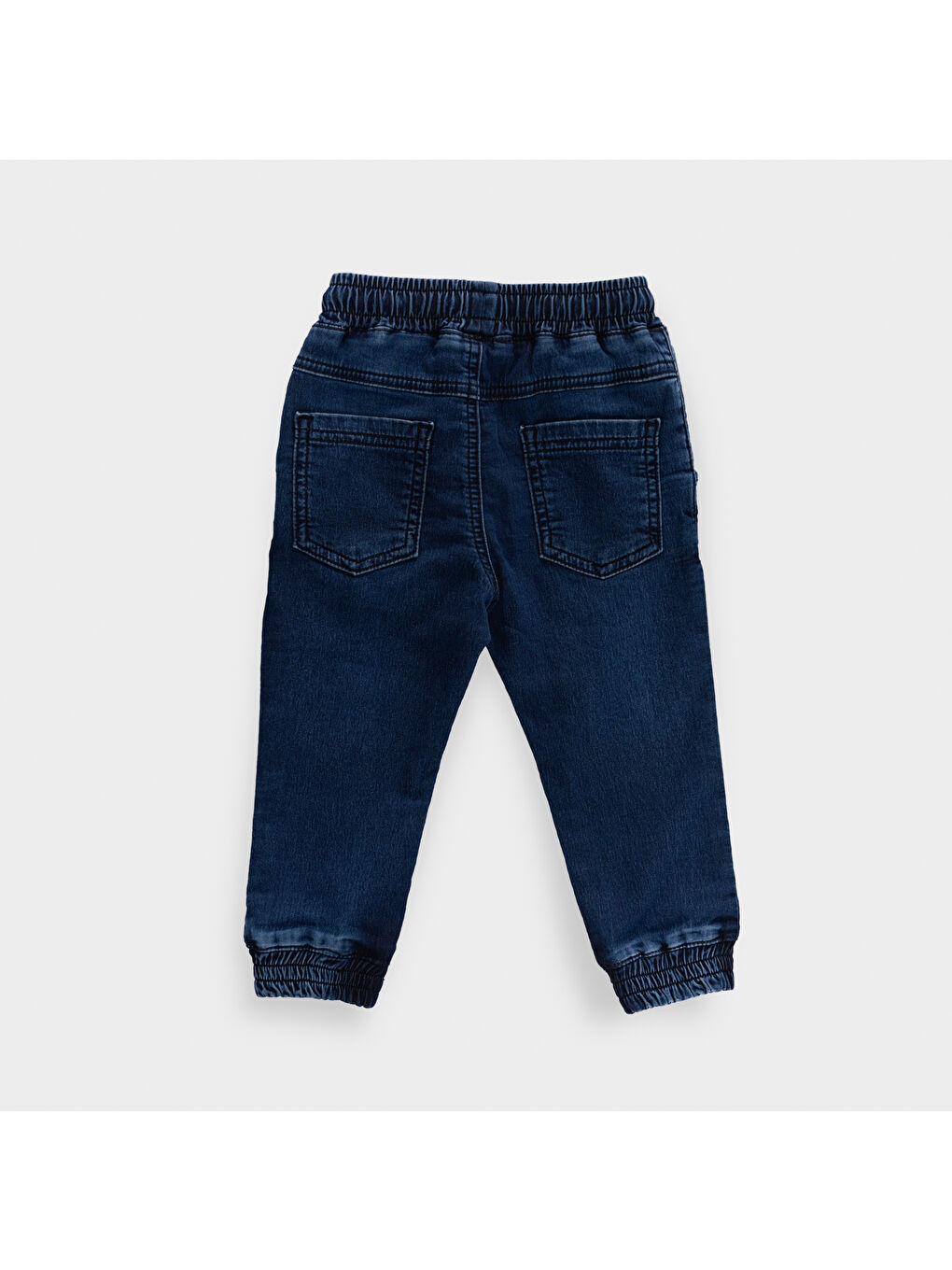 Lacivert Erkek Çocuk Yıkamalı Denim Pantolon-4