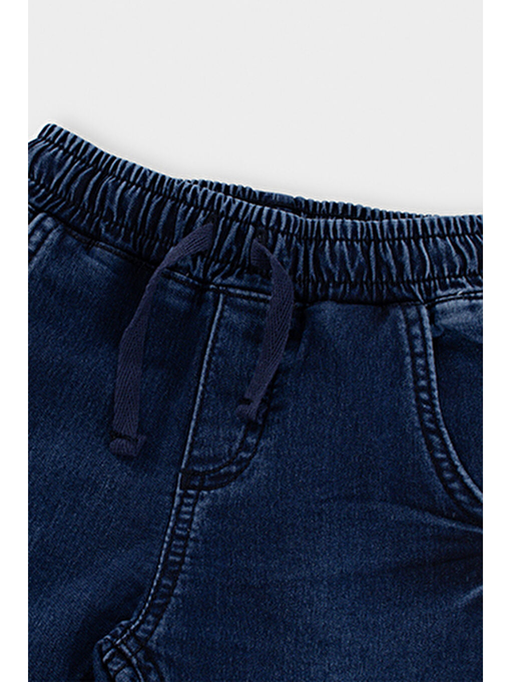 Lacivert Erkek Çocuk Yıkamalı Denim Pantolon-9