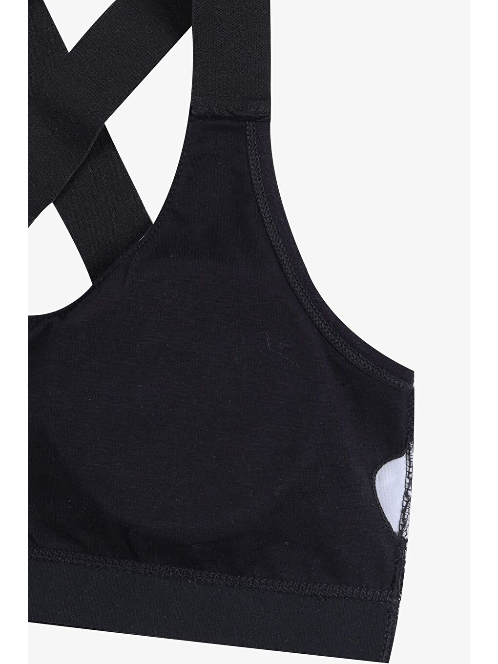 Siyah Kadın Dijital Baskılı Sporcu Büstiyer-3