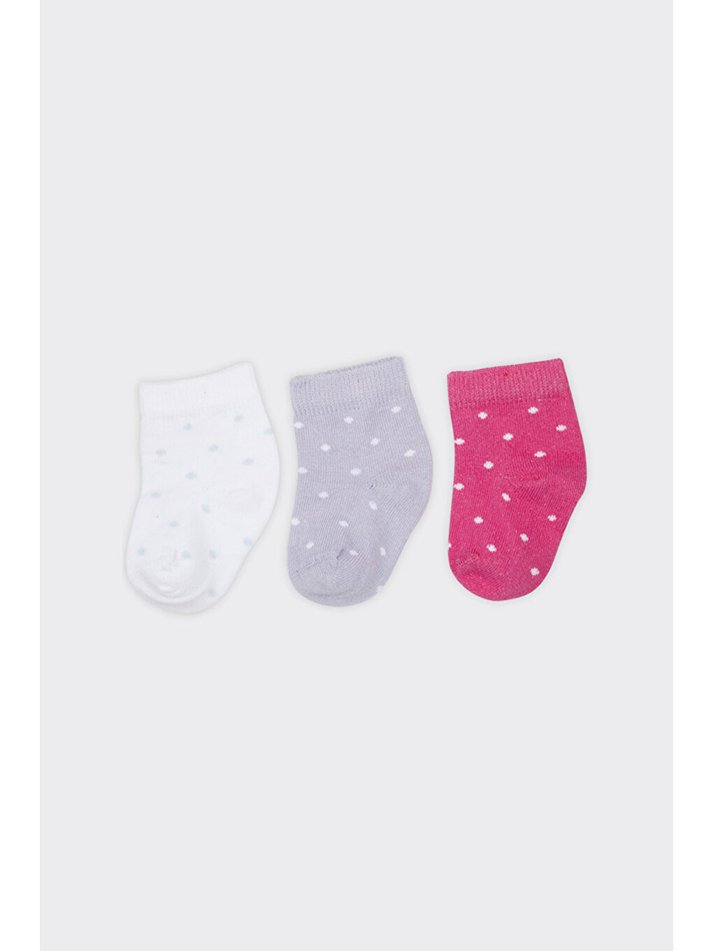 Karışık Kız Bebek Puantiyeli Soket Çorap