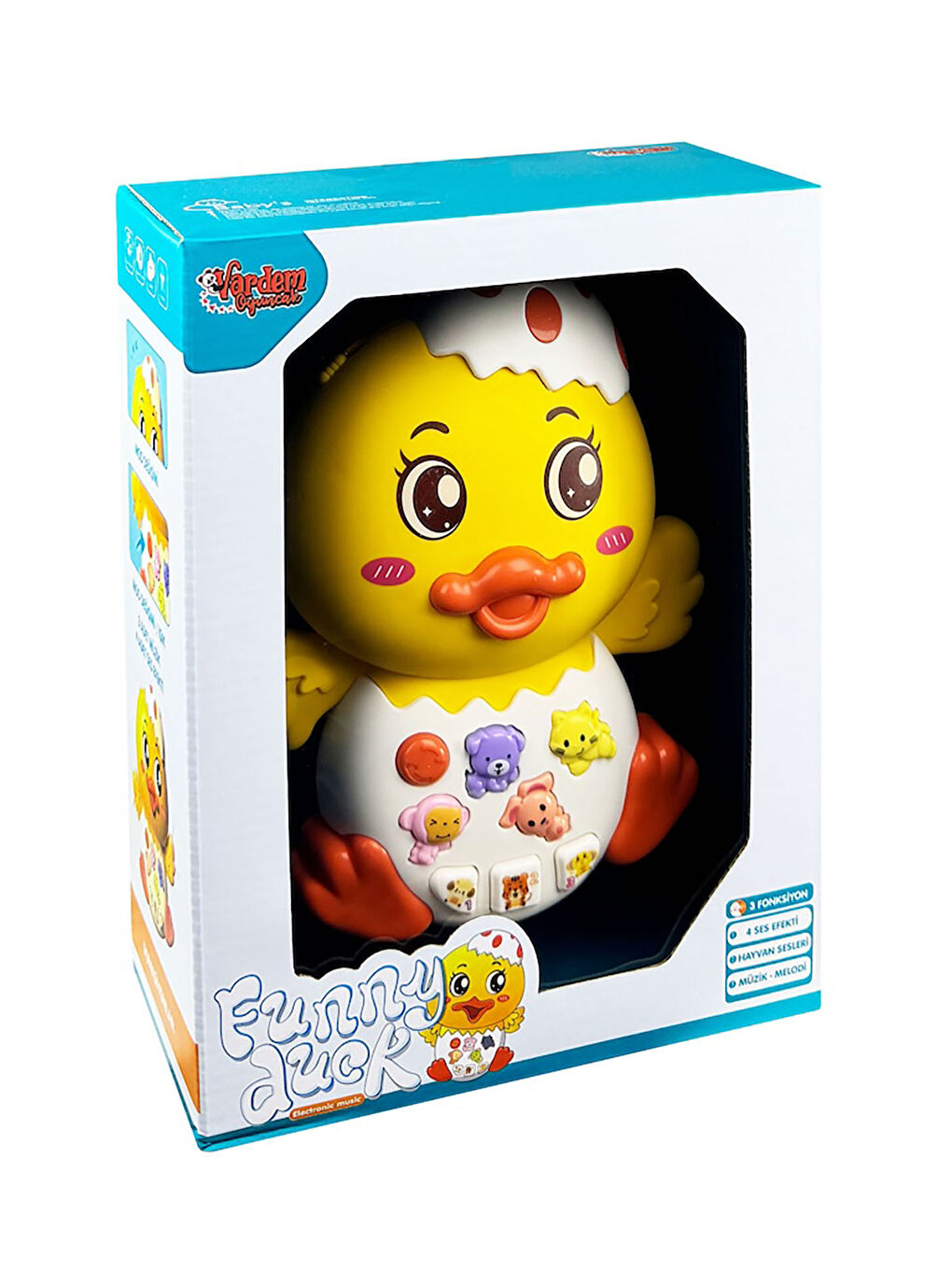 Kutulu Işıklı ve Müzikli Ördek Bebek Piyanosu Sarı