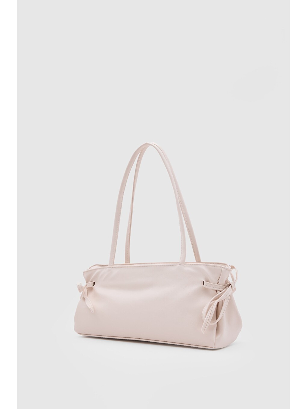 Baggy Fiyonklu Baget Çanta Pudra Pembe-1