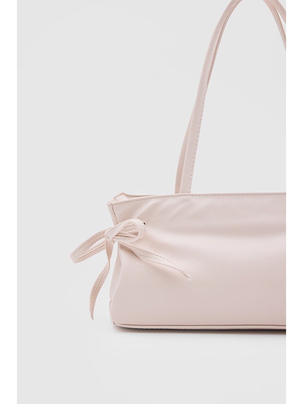Baggy Fiyonklu Baget Çanta Pudra Pembe-2