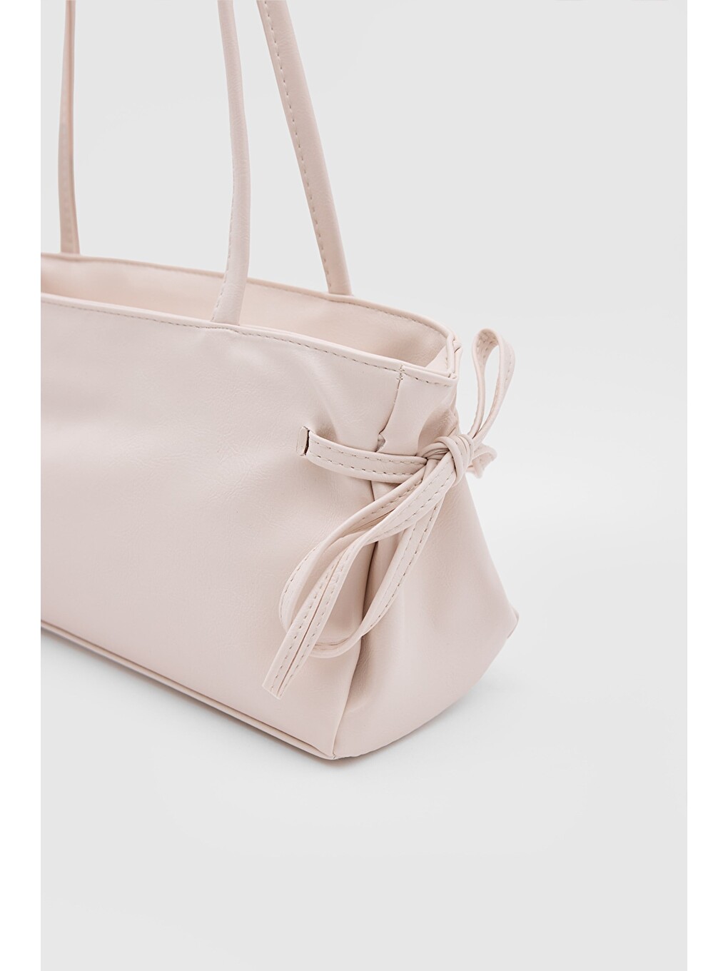 Baggy Fiyonklu Baget Çanta Pudra Pembe-3