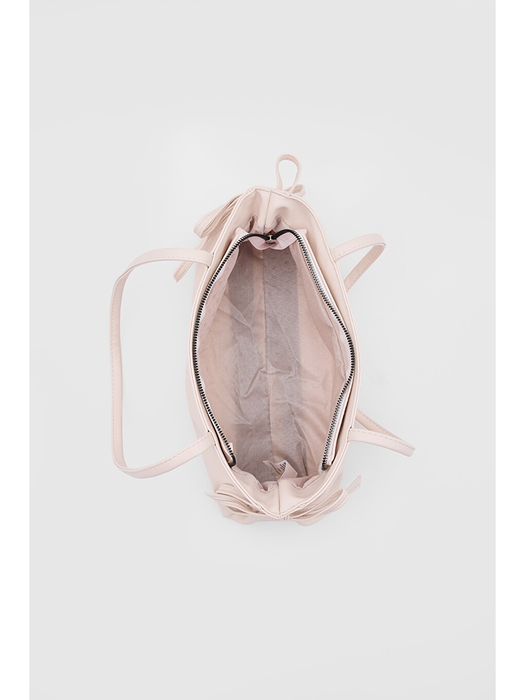 Baggy Fiyonklu Baget Çanta Pudra Pembe-5