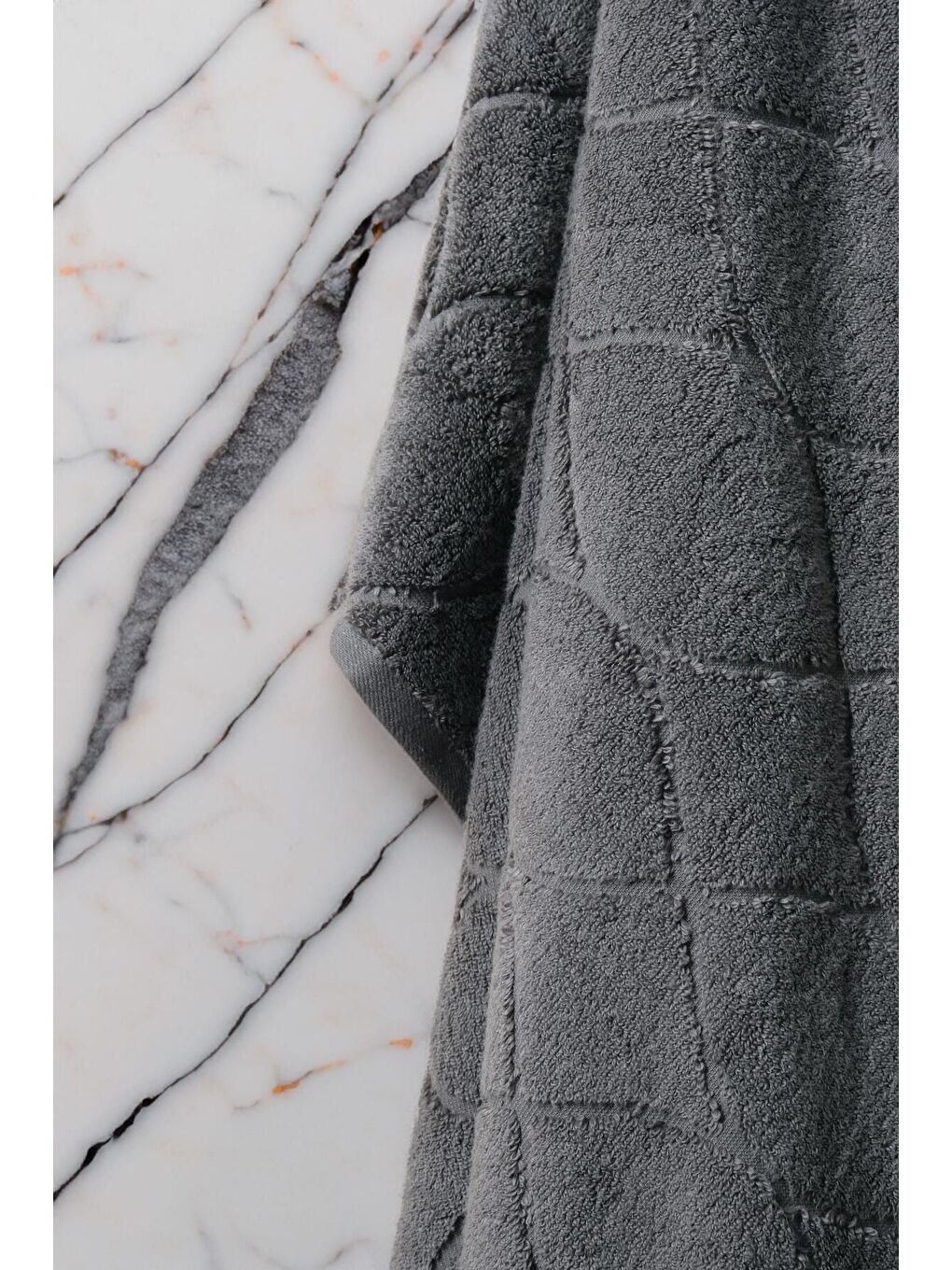 Voli Micro Pamuk Banyo Havlusu 90x150 cm Antrasit-1