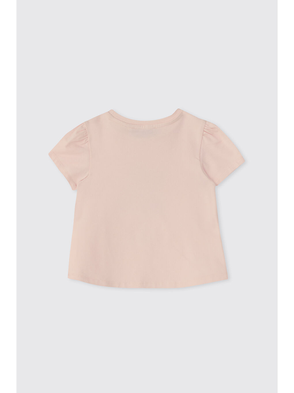 Pembe Kız Bebek Sim Baskılı Pudra Tişört-1