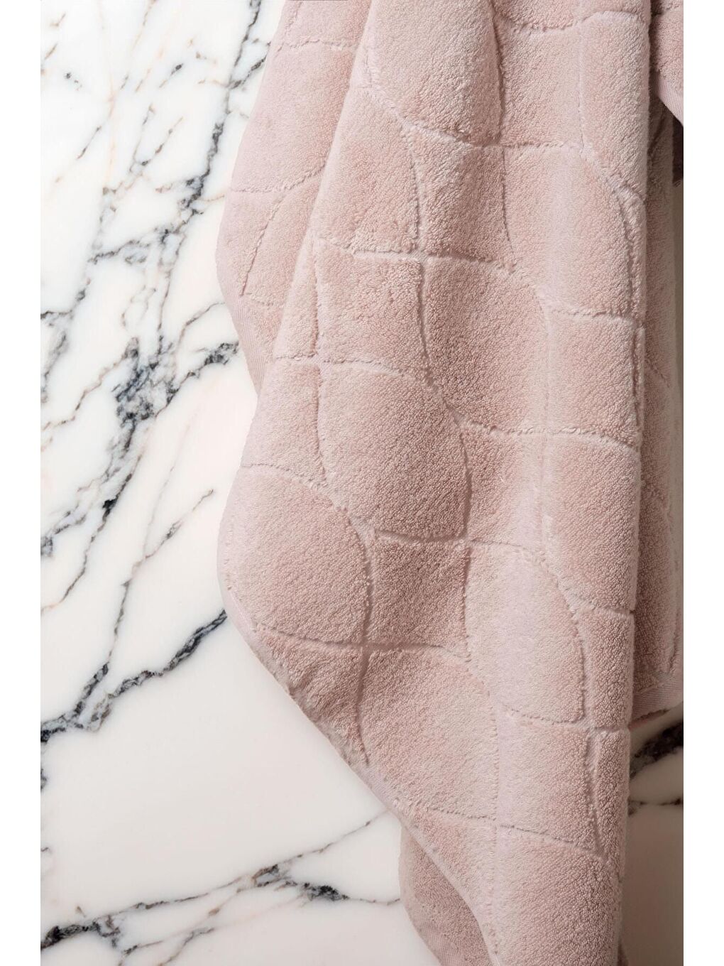 Pembe Voli Micro Pamuk Banyo Havlusu 90x150 cm Pudra-1