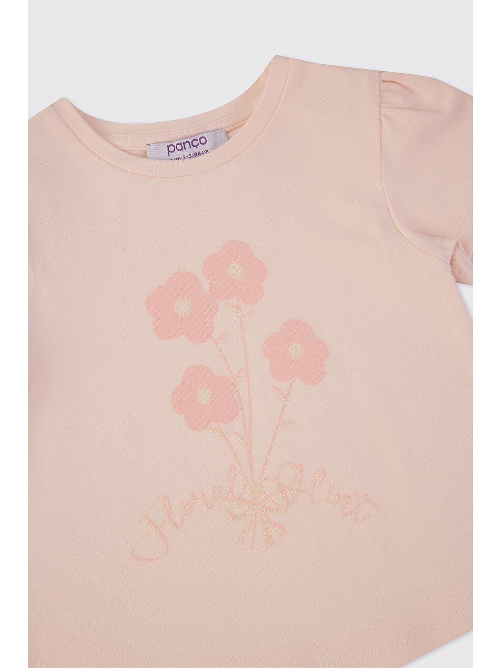 Pembe Kız Bebek Sim Baskılı Pudra Tişört-2