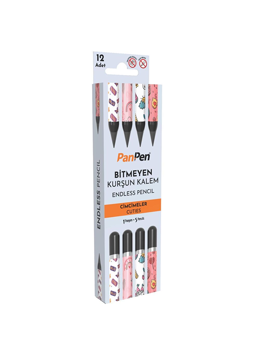 Panpen Cimcimeler Serisi Bitmeyen Kurşun Kalem (PAN723) 12 Adet-1