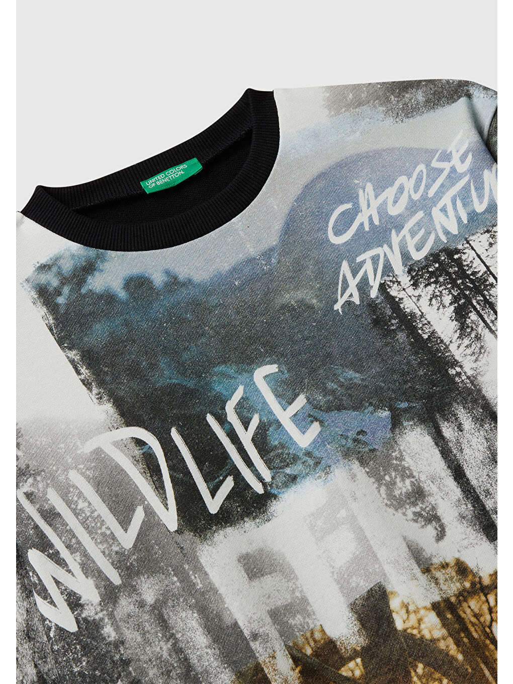 Karışık Erkek Çocuk Çok Renkli Önü ve Kolları Baskılı Bisiklet Yaka Oversize Sweatshirt-2