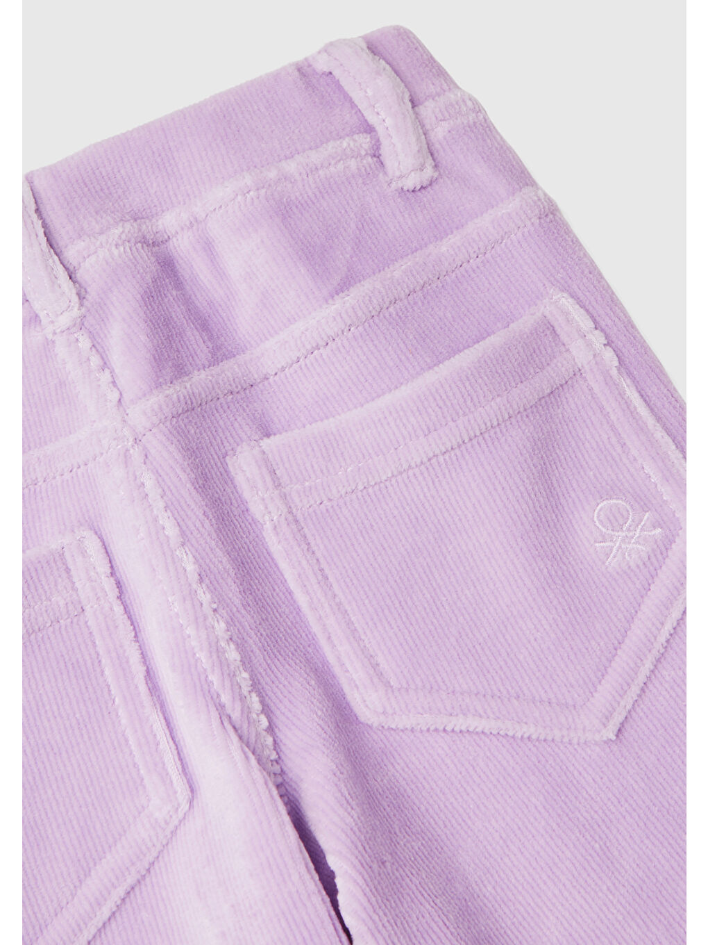 Kız Çocuk Lila Fitilli Kadife Tayt-2
